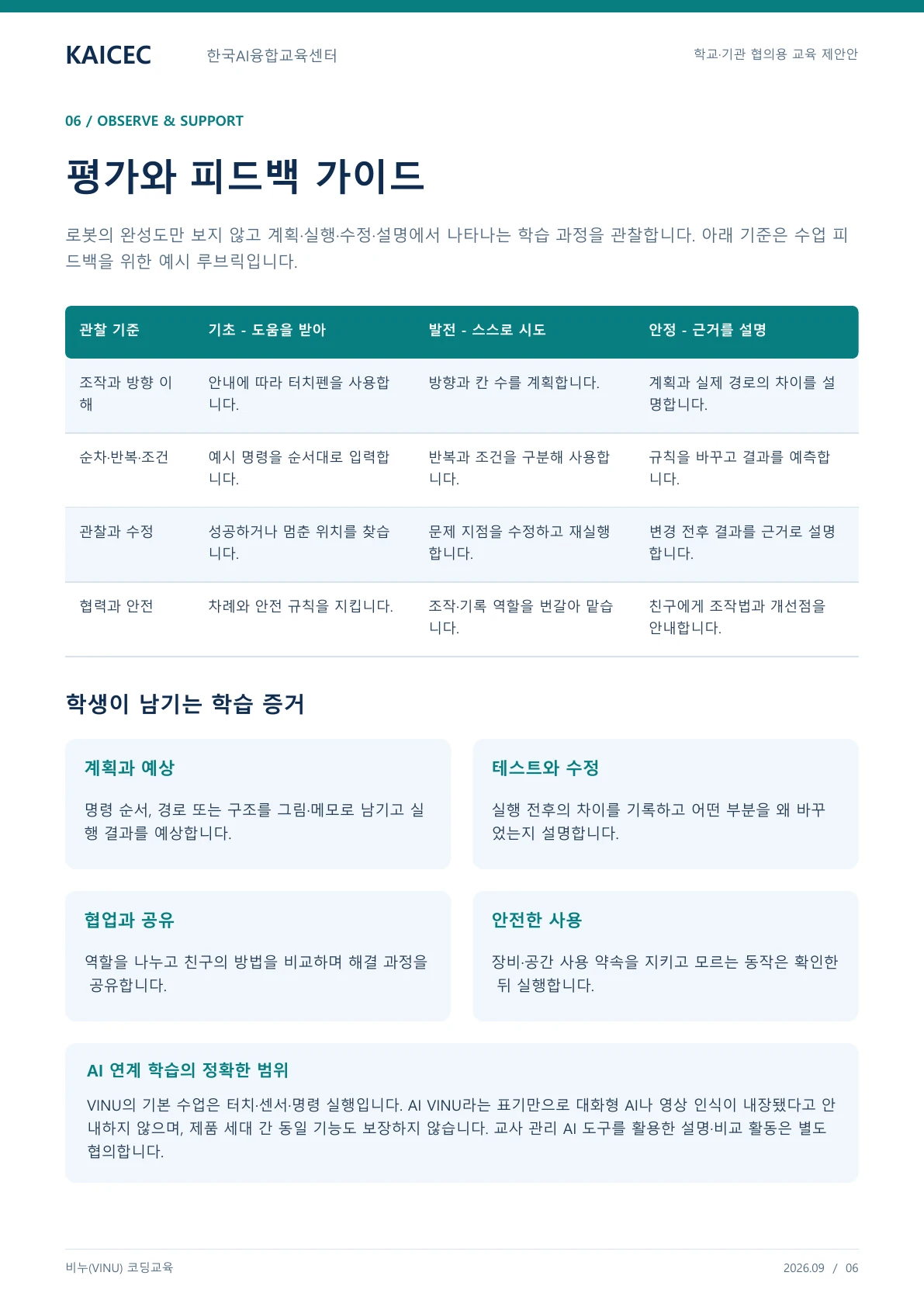 비누(VINU) 코딩교육 교육 프로그램 제안서 6페이지. 원문은 PDF 새창보기 또는 다운로드로 확인할 수 있습니다.